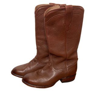 Tecovas Womens Cowboy Boots 9.5 B Brown Leather Roper Profile Western Vintage
